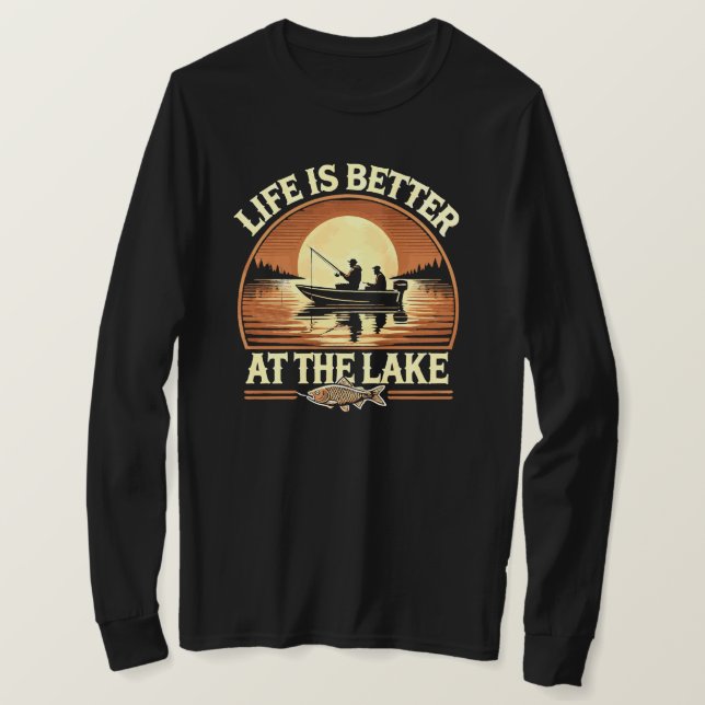 Fishing Long Sleeve T-Shirt (Design Front)