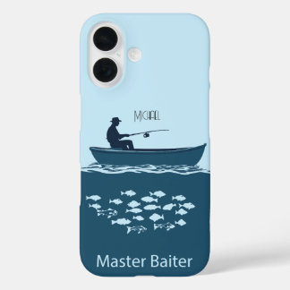 Fishing lover, blue iPhone 16 case
