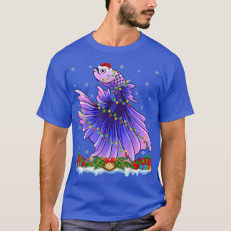Fishing Lover Family Matching Santa Betta Fish Chr T-Shirt