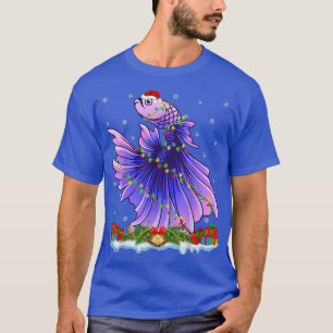 Fishing Lover Family Matching Santa Betta Fish Chr T-Shirt