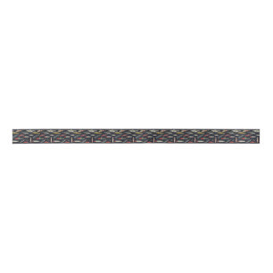 Fishing Lover Fish Pattern design Satin Ribbon