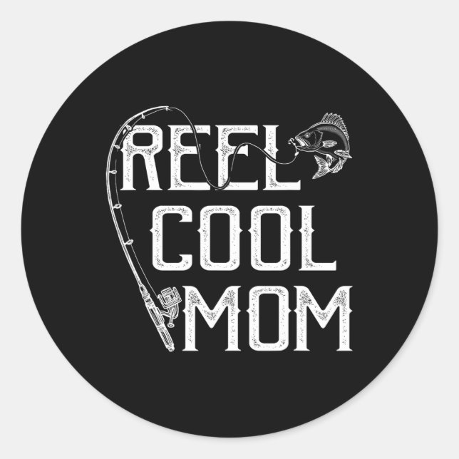 Fishing Lover Gift Reel Cool Mum Fisher Price Lovi Classic Round Sticker (Front)