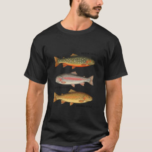 Fishing Lover Lake Life Brook Rainbow Brown Trout  T-Shirt