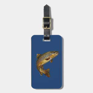 Fishing Lover Luggage Tag – Trout Fishing Design  