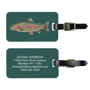 Fishing Lover Luggage Tag – Trout Fishing Design  