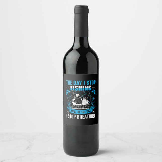 fishing-lover-t-shirt-design wine label (Front)
