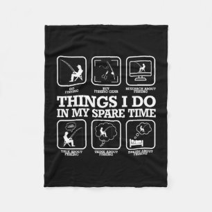 Fishing lover things do in spare time fisherman fleece blanket