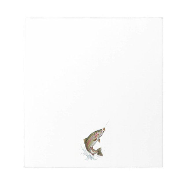 Fishing Lover  – Trout Fishing Design Notepad (Front)