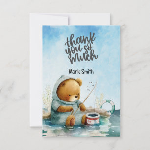 Fishing Lover watercolor  Thank You Card