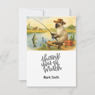 Fishing Lover watercolor  Thank You Card