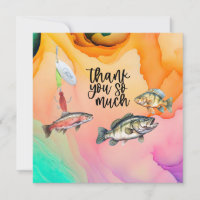 Fishing lovers Fish Hook watercolor