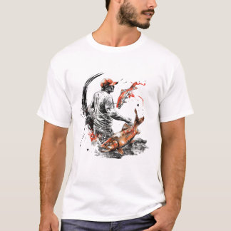 Fishing Lovers,  Fisher Man in bot T-Shirt