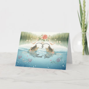 Fishing Lovers Wedding  Thank You Card