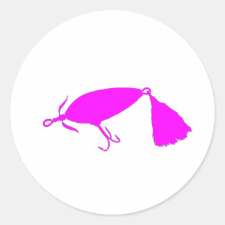 Fishing Lure 1 Silhouette c Classic Round Sticker
