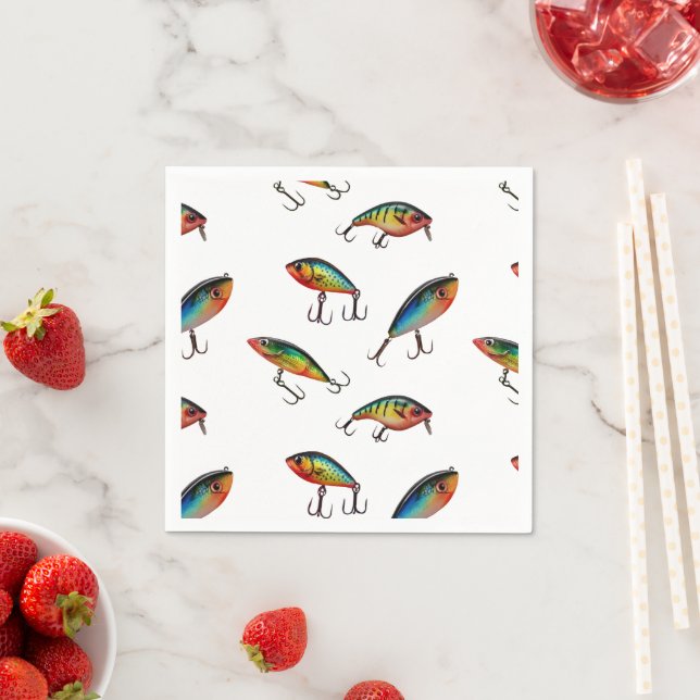 Fishing Lure Pattern Napkin (Insitu)