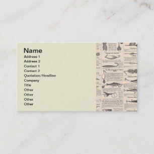 Fishing Lures Advertising Fisherman Art Business Card