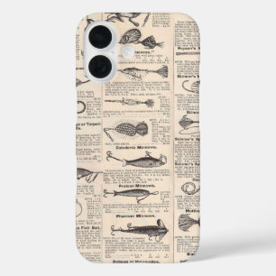 Fishing Lures Advertising Fisherman Art iPhone 16 Case