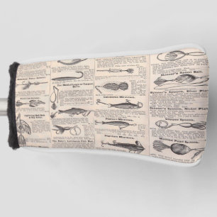 Fishing Lures Advertising Fisherman Art Golf Head Cover