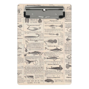 Fishing Lures Advertising Fisherman Art Mini Clipboard