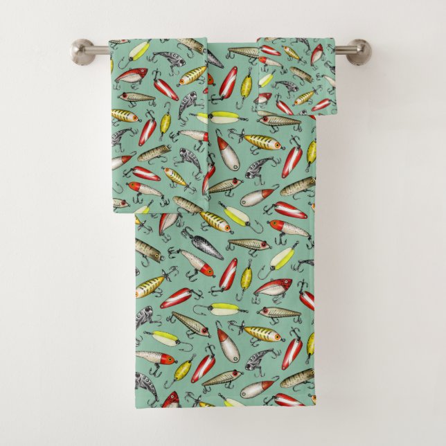 Fishing Lures Bath Towel Set (Insitu)