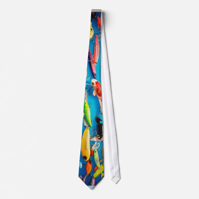 Fishing lures design necktie (Front)