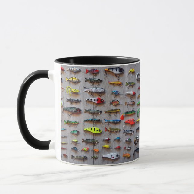 Fishing Lures Gifts for Fishermen Gone Fishing Mug (Left)