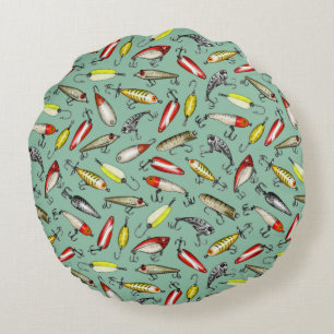 Fishing Lures Round Cushion
