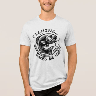Fishing Make Me Happy Tri-Blend Shirt