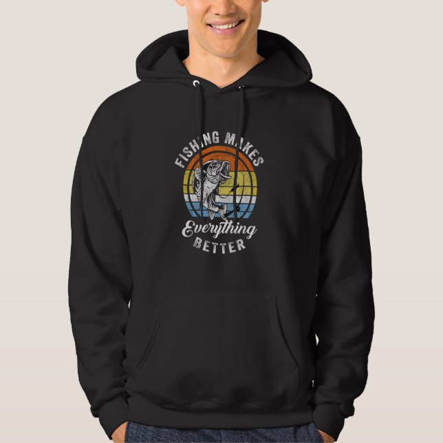 Fishing Makes Everything Better Dad's Favourite Fi Hoodie (Front)