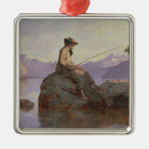 Fishing Metal Tree Decoration
