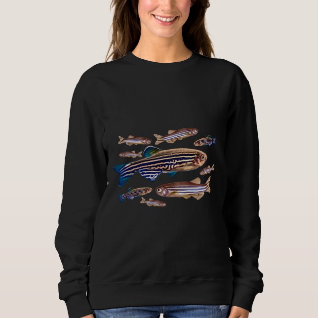 Fishing Model Organism Genetics Biology Pattern  Sweatshirt (Front)