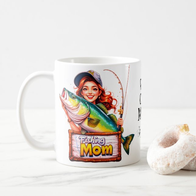 Fishing Mom Coffee Mug (With Donut)
