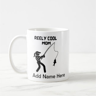 Fishing Mom with Personalized Name Option Coffee Mug