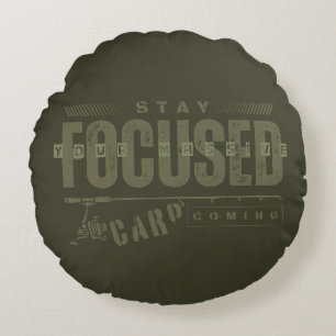 Fishing motivation Carp fishing Focus Round Cushion