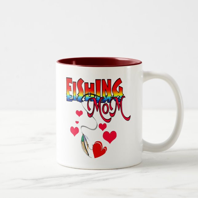 Fishing Mum Apparel Two-Tone Coffee Mug (Right)