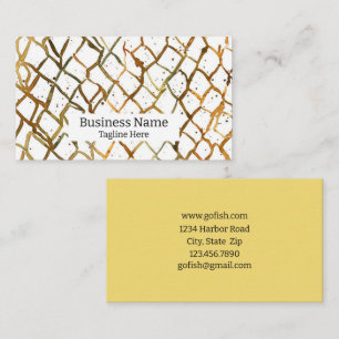 Fishing Net Outdoor Adventures Earthtone Business Card