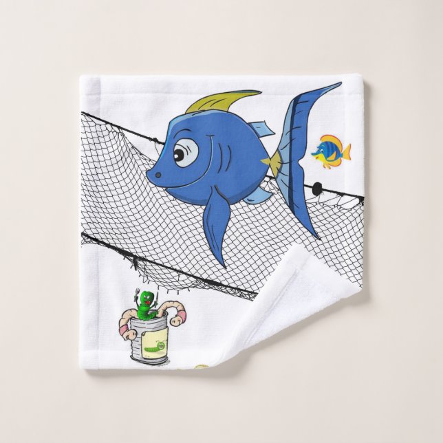 Fishing net Sand Worms Bathroom Towel Sets (Wash Cloth)