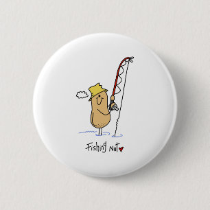 Fishing Nut 6 Cm Round Badge