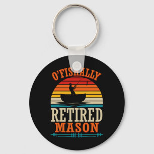 Fishing O'fishally Retired Mason Key Ring