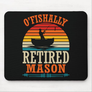 Fishing O'fishally Retired Mason Mouse Mat
