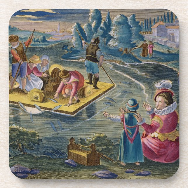 Fishing on a Lake at Night, plate 101 from 'Venati Coaster (Front)