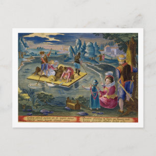 Fishing on a Lake at Night, plate 101 from 'Venati Postcard