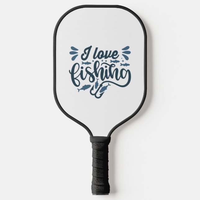 Fishing on fishing boat as fisherman pickleball paddle (Front)