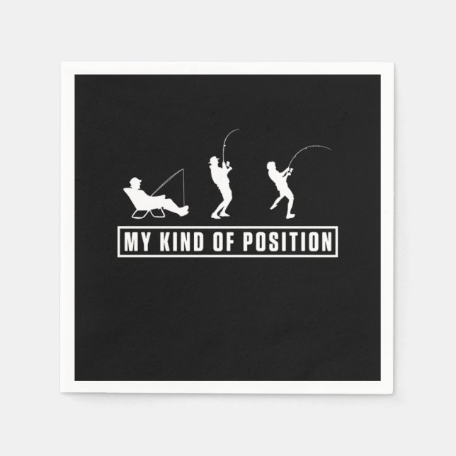 Fishing Outdoor Camping Fish Fisher Fisherman Gift Napkin (Front)