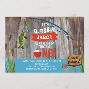 Fishing Outdoorsman Themed Birthday Invitation