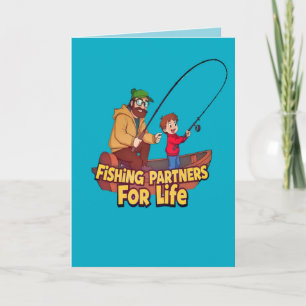 Fishing Partners for Life Birthday Card