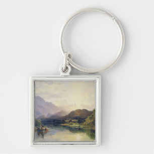Fishing Party at Loch Achray, with a View of Ben V Key Ring