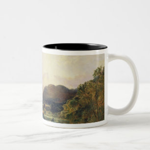 Fishing Party at Loch Achray, with a View of Ben V Two-Tone Coffee Mug