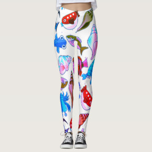 Fishing pattern leggings