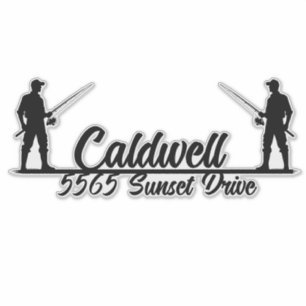 Fishing Personalised Address Mailbox Sticker